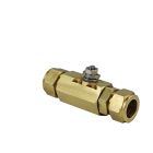 3/8" Tube Compression Brass Replacement Actuator-ready Ball valve