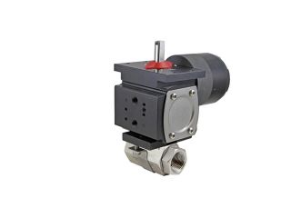 1/4" NPT Stainless Steel Double Acting Pneumatic Actuated Ball Valve With Limit Switch