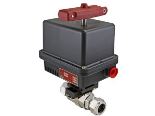 1/4" Tube Compression Stainless Steel 120 AC Electric Actuated Ball Valve