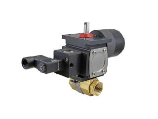 1/4" NPT Brass Double Acting Pneumatic Actuated Ball Valve With Limit Switch With Solenoid Valve