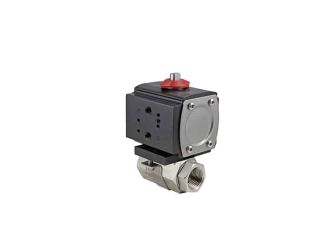 1/4" NPT Stainless Steel Double Acting Pneumatic Actuated Ball Valve