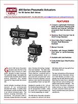 400 Series Pneumatic Actuators for 89 Series Ball Valves