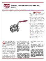 89 Series Three Piece Stainless Steel Ball Valves
