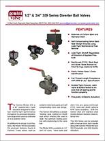 1/2” and 3/4” 309 Series Diverter Ball Valves