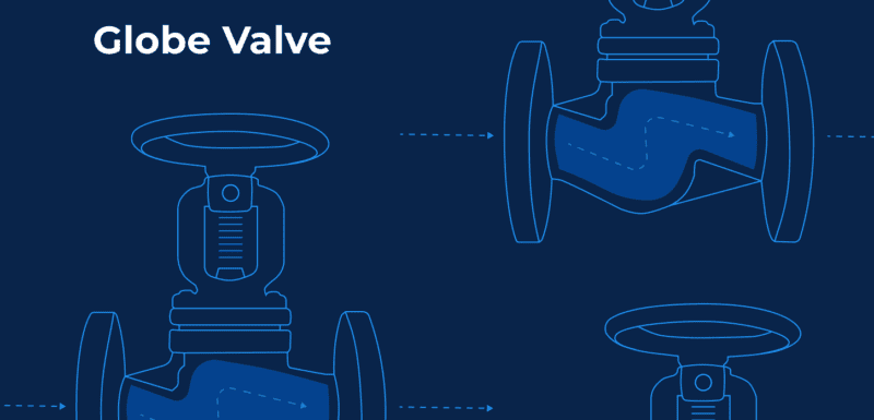 blue illustrations of globe valves