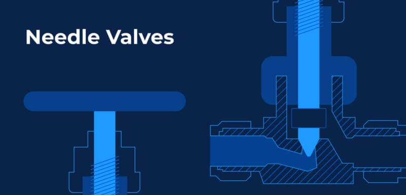 illustration of abstract shapes representing needle valves
